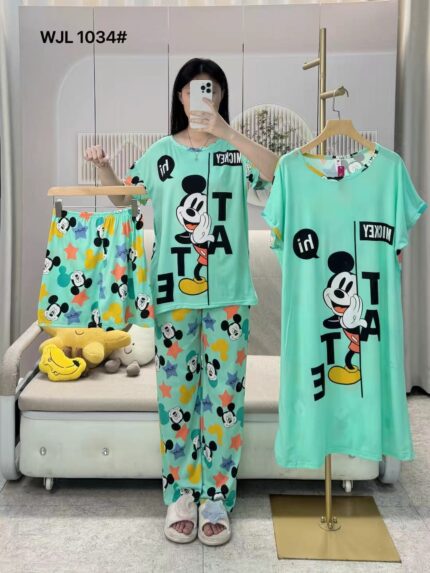 PIJAMA DE 4 PCS CONJUNTO